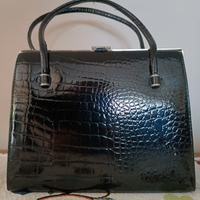 mibellissima borsa vintage vernice nera 