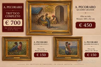 TRITTICO A.Pecoraro olio su tela