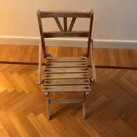 Seggiola pieghevole in legno - anni ‘50/60