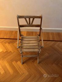 Seggiola pieghevole in legno - anni ‘50/60