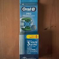 5 TESTINE SPAZZOLINO ELETTRICO ORAL B BIANCHE