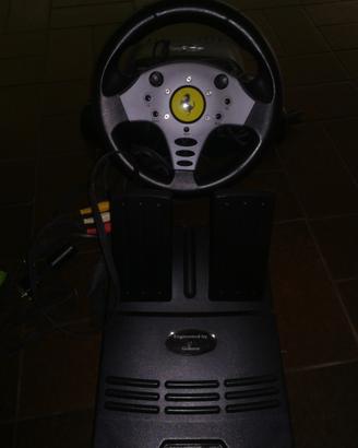 Volante ferrari con pedaliera per computer e TV