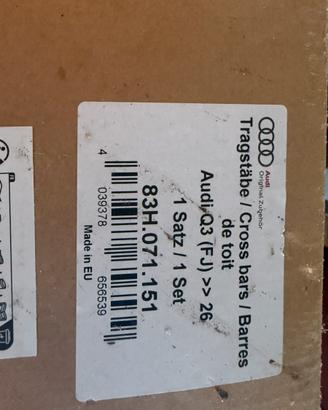 Barre tetto q3 2025