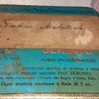 Antica scatola latta istituto farmacologico Serono