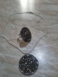 set collana e anello Swarovski 