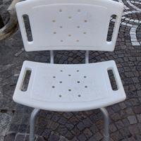 Sedile da doccia con schienale 