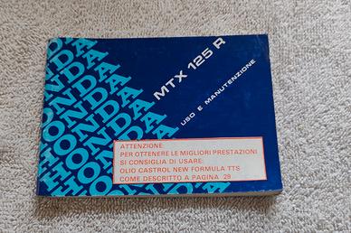 Manuale d'uso e manutenzione Honda MTX 125 R