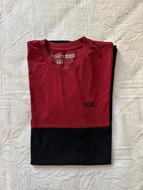 Maglietta Vans Rossa e Nera Tg M