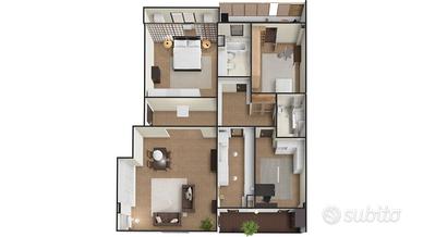 Ampio appartamento quadrilocale arredato