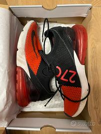 Nike Air Max 270 Flyknit (Rosso/Nero) - Taglia 42