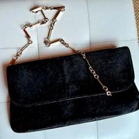 Pochette anni 70 originale velluto nero 
