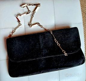 Pochette anni 70 originale velluto nero 