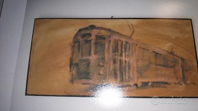 Quadro olio su cartone paolo del giudice