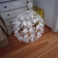 Lampadario ikea con fiori carta