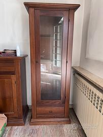 Cristalliera in legno ciliegio