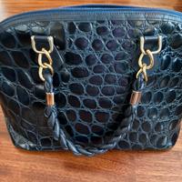 Borsa in vernice blu