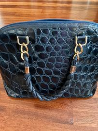 Borsa in vernice blu