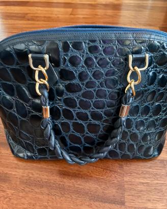 Borsa in vernice blu