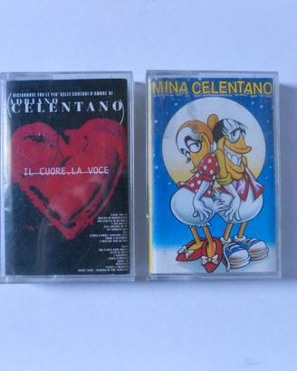 Celentano lotto 2 cassette audio originali + Mina