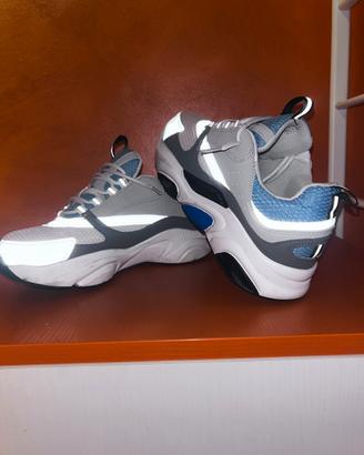 Scarpe sportive bianche grigie azzurre taglia n.42