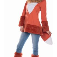 Costume volpe da donna con scaldamuscoli