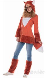 Costume volpe da donna con scaldamuscoli