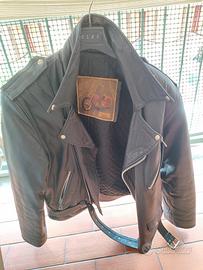  Giubbotto chiodo in pelle taglia L   