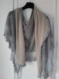ampio scialle in pizzo