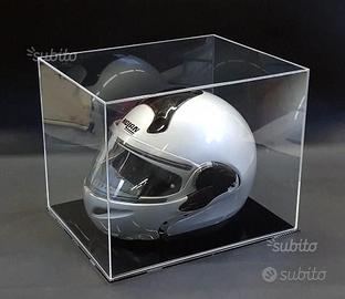 Teca in plexiglass trasparente per casco auto moto