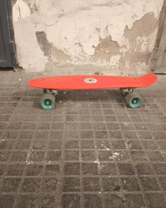 Penny board mini skateboard rosso ruote verdi acqu