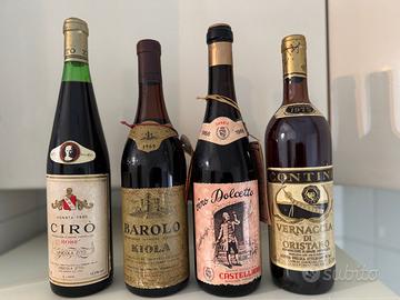 Bottiglie vino d'annata