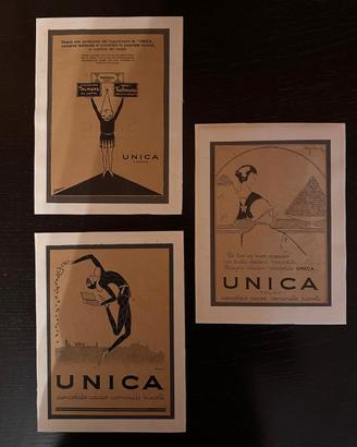 Pubblicità UNICA Torino – primi ’900 – originali