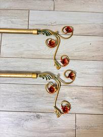 Bastoni per tenda in ferro lavorato 1,50 mt