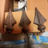 3 Punte per recinzione in ferro battuto