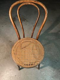 Sedia vintage modello N. 14 stile Thonet - Paglia