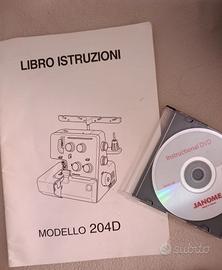 libro istruzioni tagliacuci Janome 