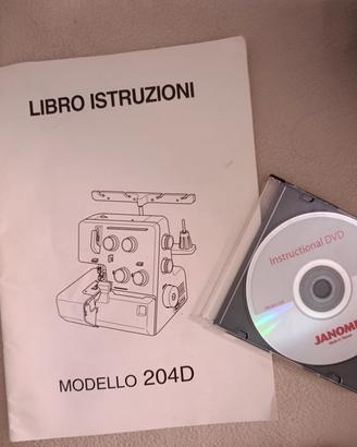 libro istruzioni tagliacuci Janome 