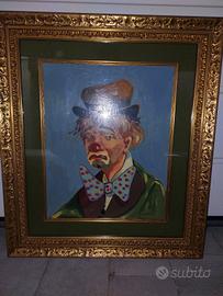 quadro pagliaccio dipinto.a mano su tela