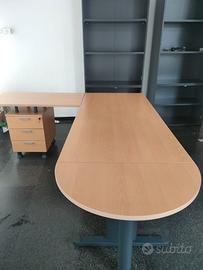 Ampia Scrivania ad Angolo Faggio -più composizioni