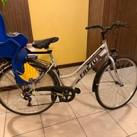 Bicicletta adulto con seggiolino porta bambino