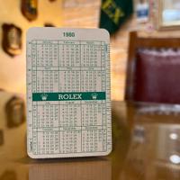 Calendario Rolex Card Vintage 1980-1981