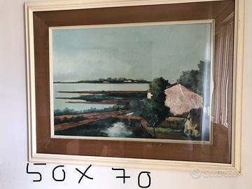 Olio di Di Maggio incorniciato