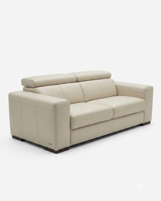 Divano 3 Posti in Pelle Panna - Divani&Divani Natu