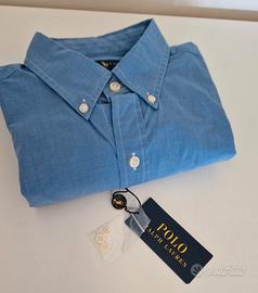 Ralph Lauren Camicia Small Slim Fit Azzurra Nuova