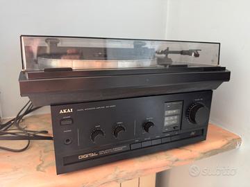 Giradischi Pioneer + Amplificatore Akai