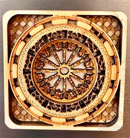 Calamita 3D in legno betulla 5x5cm Bergamo