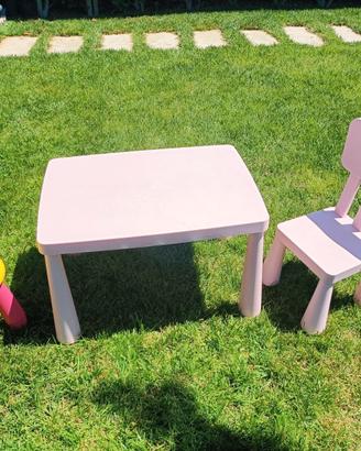 Tavolino, sedia e sgabello Ikea Mammut