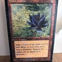 Quadro Magic Black Lotus su legno