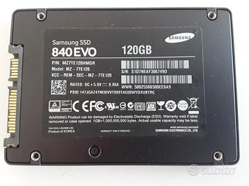 Samsung SSD da 120gb + ram , LEGGERE DESCRIZIONE!