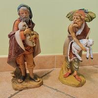Statuine di pastori per presepe dipinte a mano 